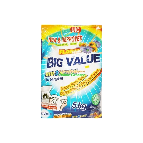 UIC Floral Big Value Bio-3-Action Detergent Powder 5Kg