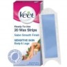 Veet Ready to Use Wax Strips Full Body Waxing Kit - Sensitive Skin