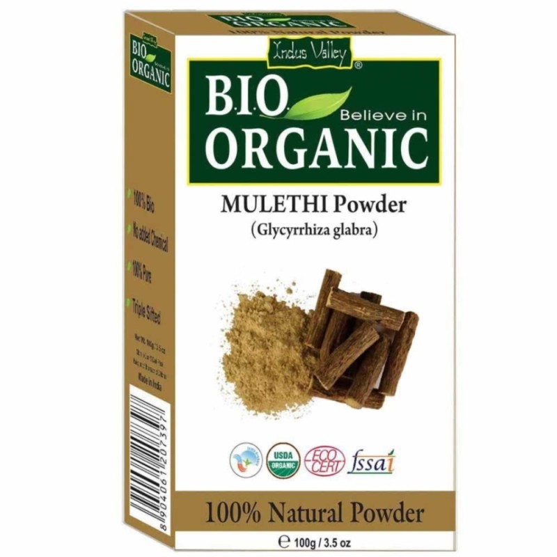 Indus Valley Bio Organic Mulethi Powder, Licorice (Glycyrrhiza