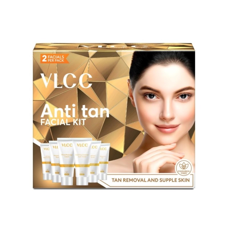 Vlcc Anti Tan Facial Kit, Fades Tan & Soften Sun Exposed Skin 60 G