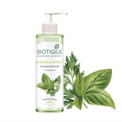 Biotique Bio Basil & Parsley Purifying Body Wash - 100% Soap Free