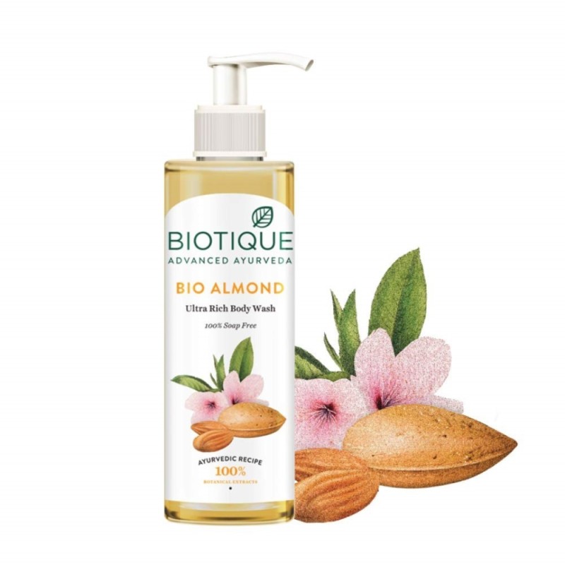 Biotique Bio Almond Ultra Rich Body Wash - 100% Soap Free 200ml