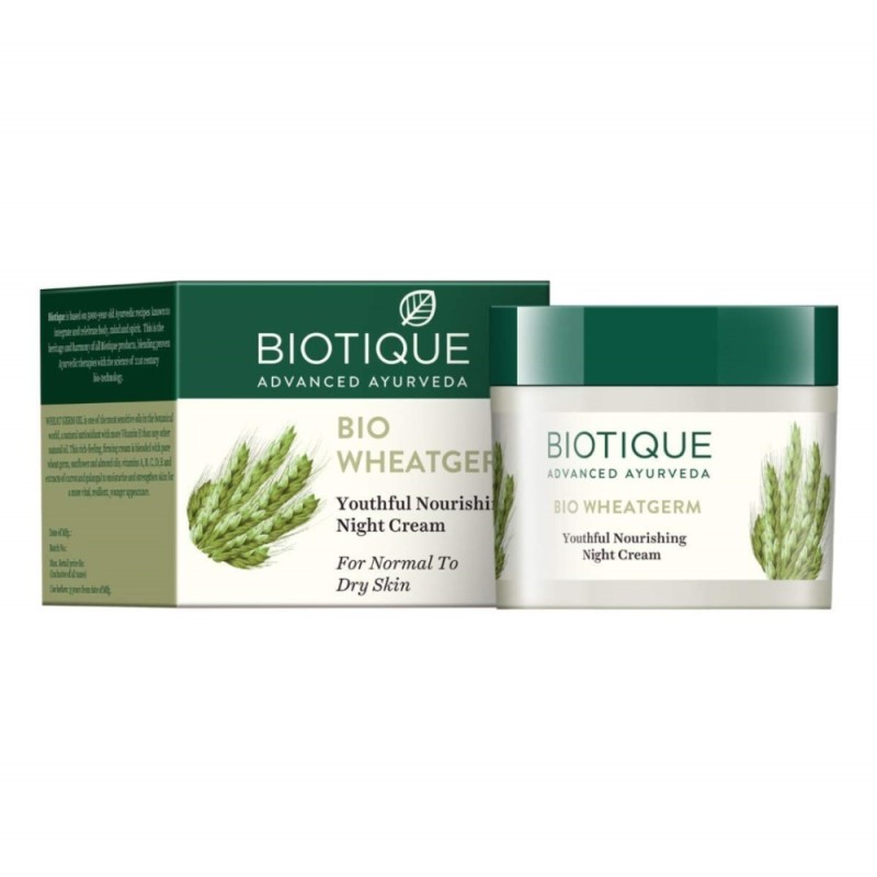 Biotique Bio Wheatgerm Youthful Nourishing Night Cream, for Normal