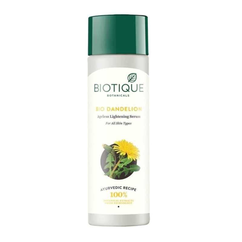 Biotique Bio Dandelion Ageless Lightening Serum, for All Skin Types