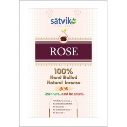 Satvik Rose Incense Sticks (Agarbatti for Prayer), Pack