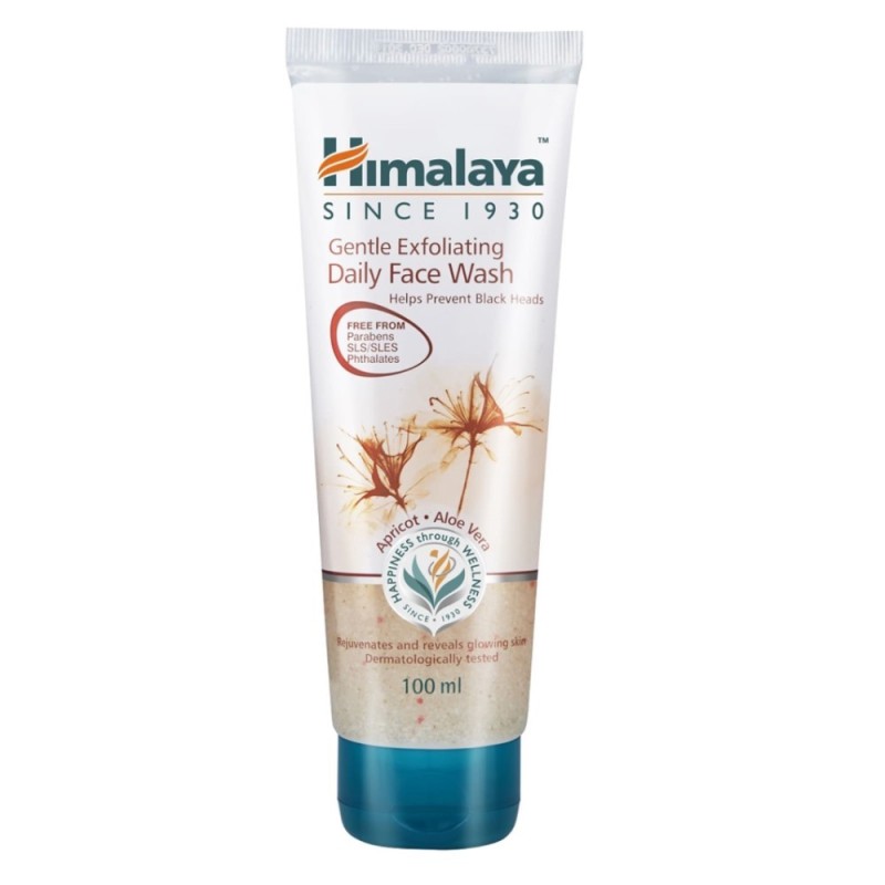 Himalaya Gentle Exfoliating Daily Face Wash, Helps Prevent Black