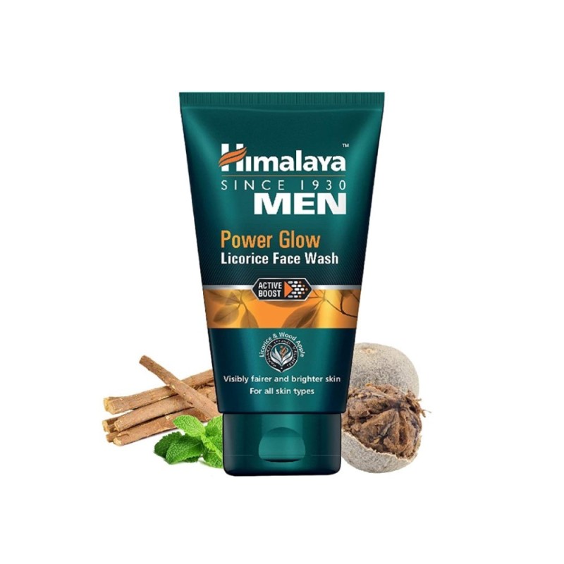 Himalaya Men Power Glow Licorice Face Wash, for All Skin Types 100ml