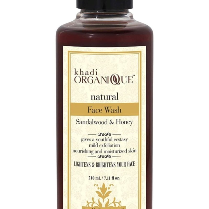 Khadi Organique Natural Sandalwood & Honey Face Wash 210 Ml