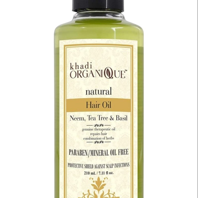 Khadi Organique Natural Neem, Tea Tree & Basil Hair Oil - Protective