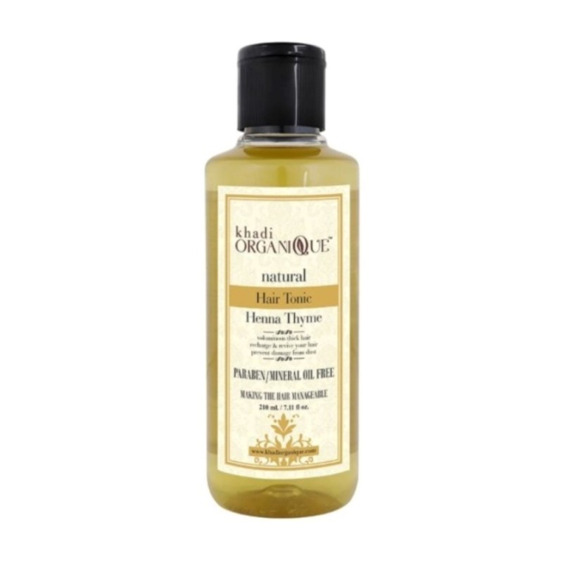 Khadi Organique Natural Henna Thyme Hair Tonic - Makes Hair