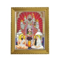 Satvik Goddess Kali Ma with Ramkrishna & Sarada Devi Designer Wooden