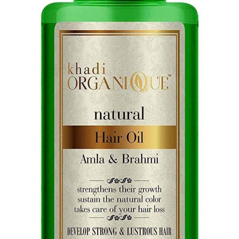 Khadi Organique Natural Amla & Brahmi Hair Oil - Develops Strong