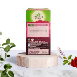 Organic India Tulsi Sweet Rose 25N Infusion Bags- Stress Relieving