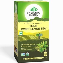 Organic India Tulsi Sweet Lemon Tea 25N Infusion Bags- Stress