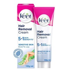 Veet Hair Removal Cream 5 in 1 Skin Benefits, for Sensitive Skin