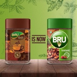 Bru Gold Instant Coffee, 100% Pure Granulated Coffee 100g