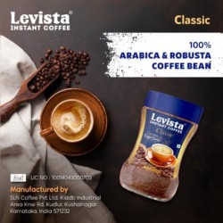 Levista Classic the Coffee for Coffee Lovers, 100% Pure Coffee 100g