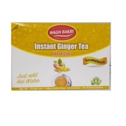 Wagh Bakri Instant Ginger Tea Karak Chai (Unsweetened), (10 Sachets)