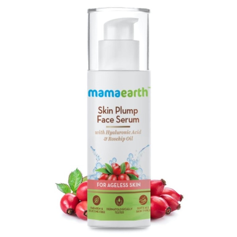 Mamaearth Skin Plump Face Serum with Hyaluronic Acid & Rosehip Oil