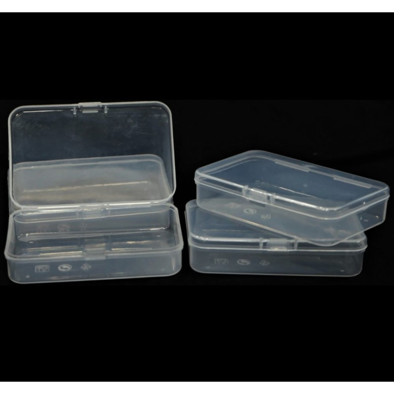 Clear Plastic Small Storage Boxes, Set of 12 (1 Dozen) Size