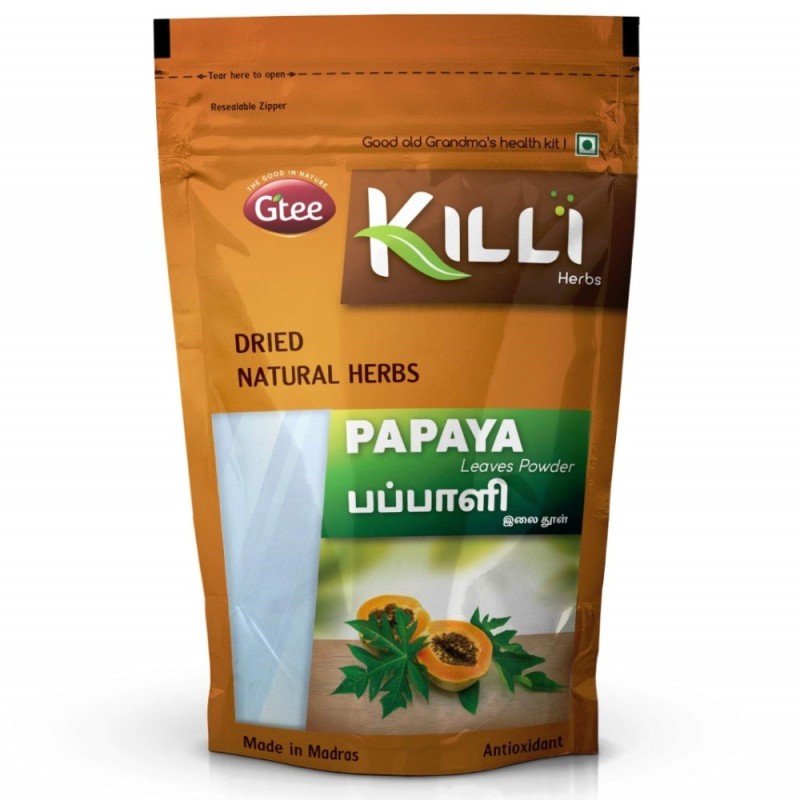 Killi Herbs & Spices Papaya Leaves Powder, (Boosts Platelets) 100g