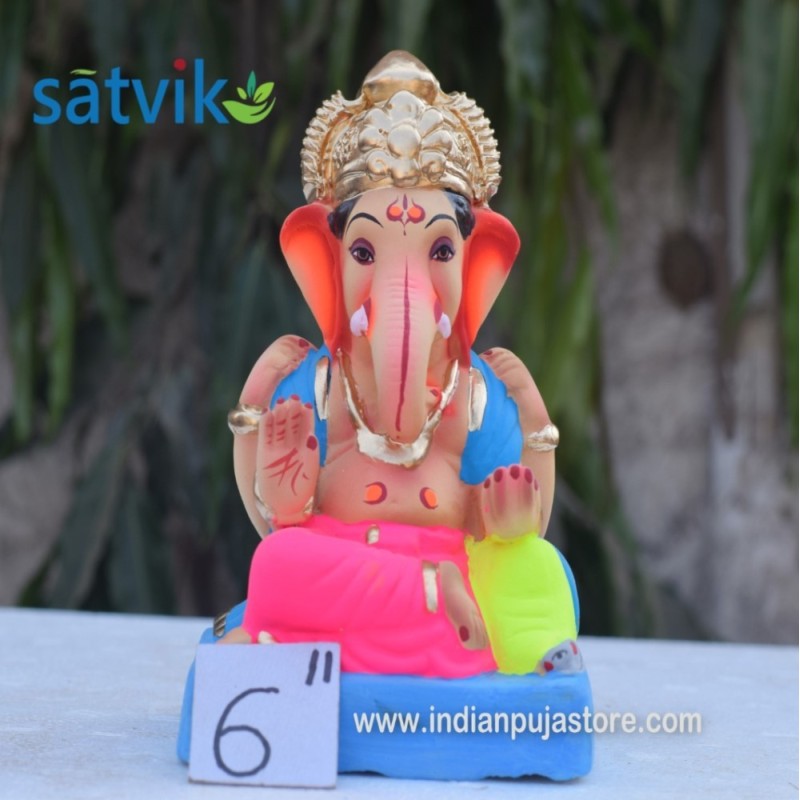 Aasan Mandi Load Eco Friendly Ganesha Idol Made of Clay Shadu Mati