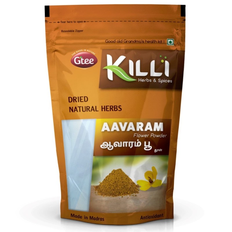 Killi Herbs & Spices Aavaram Crushed Flower Powder, (Diabetes) 100g