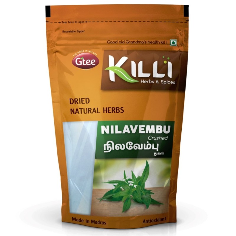 Killi Herbs & Spices Nilavembu Crushed, (Viral Fever) 100g