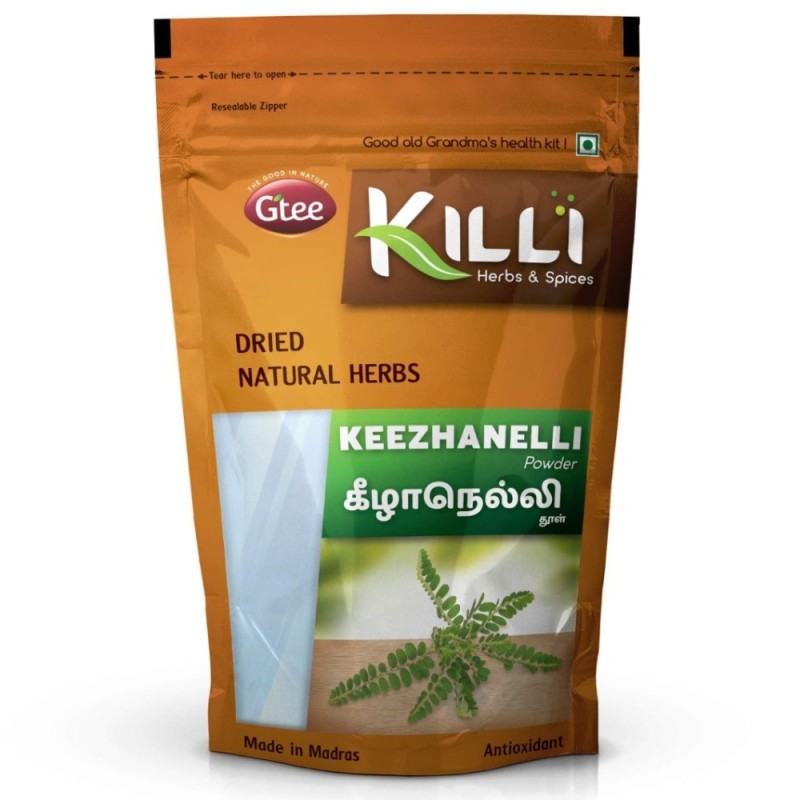 Killi Herbs & Spices Keezhanelli Powder, (Liver Tonic) 100g