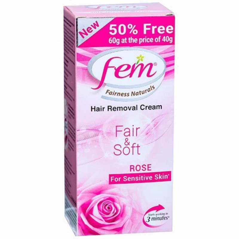 Fem Fairness Naturals Fair & Soft Rose Hair Removal Cream