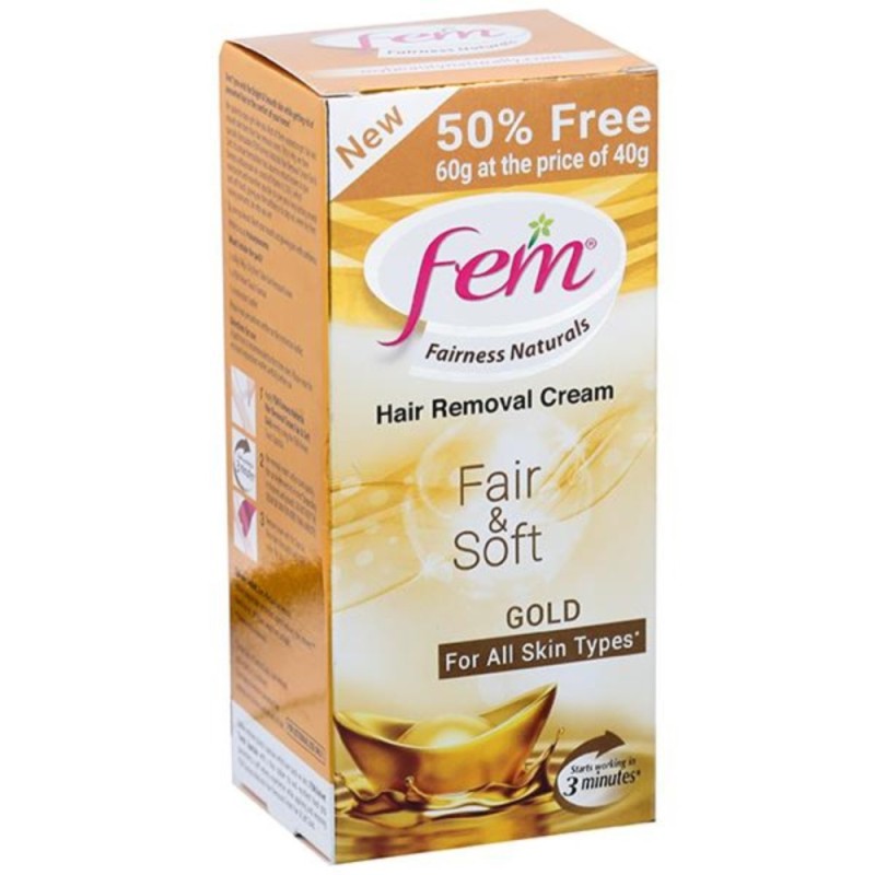 Fem Fairness Naturals Fair & Soft Gold Hair Removal Cream