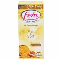 Fem Fairness Naturals Fair & Soft Turmeric Hair Removal Cream