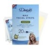 Dimples Facial Wax Strips, 20 Wax Strips, for Upper Lip, Cheeks, Chin