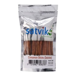 Satvik Premium Quality Whole Cinnamon Sticks (Dalchini) 100g
