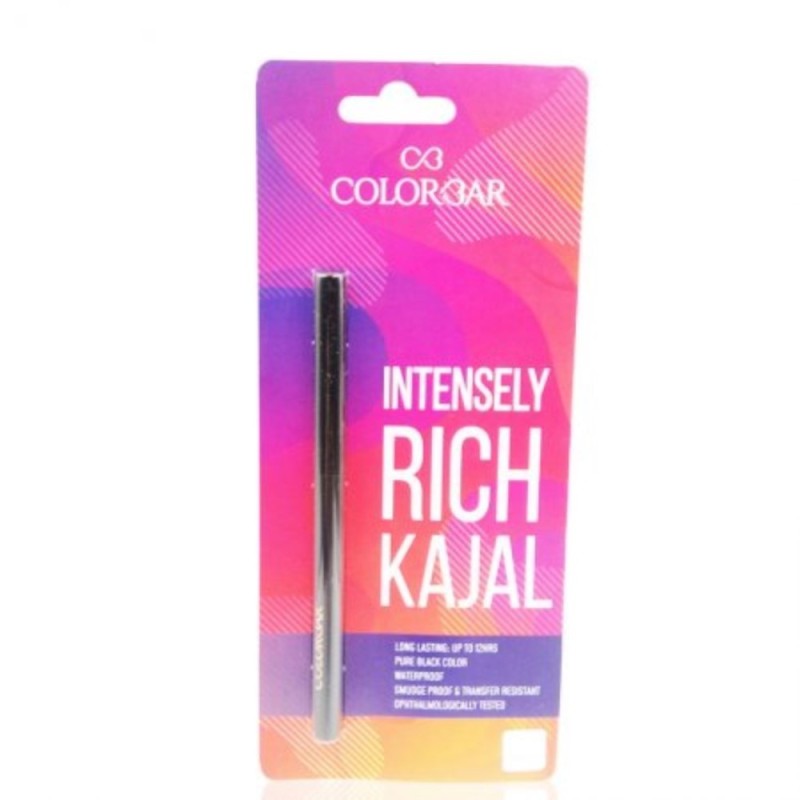 Colorbar Intensely Rich Kajal (Black) - Lasts Upto 12Hrs, Smudge