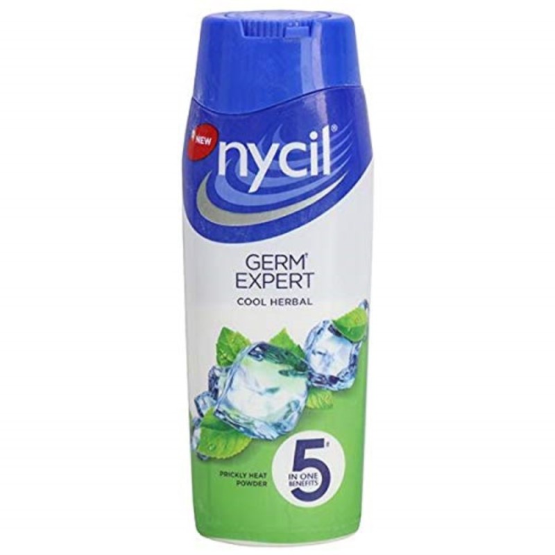 Nycil Germ Expert Cool Herbal Prickly Heat Powder - 5 in One Benefits
