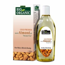 Indus Valley Bio Organic Cold Pressed Sweet Almond Oil, for Hair