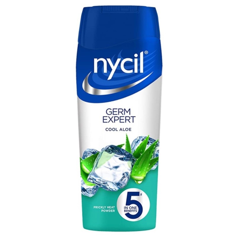 Nycil Germ Expert Cool Aloe Prickly Heat Powder - 5 in One Benefits