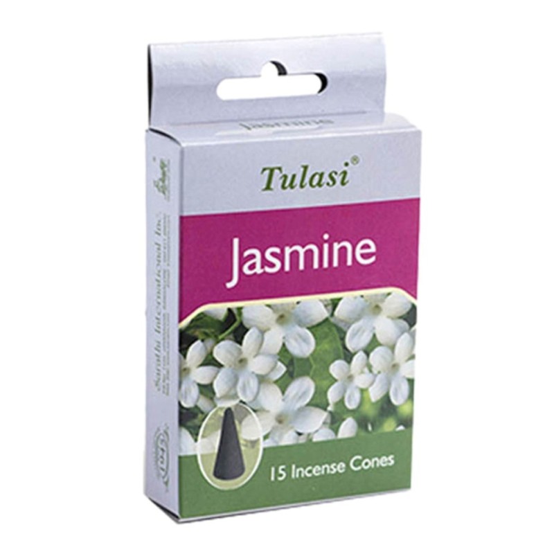 Tulasi Jasmine Incense Cones, Pack of 4 ( in ) 1 Pack