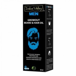 Indus Valley Men Growout Beard & Hair Oil, for Fuller, Thicker