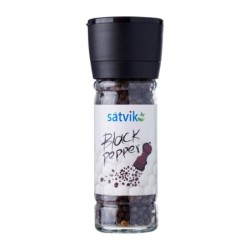 Satvik Whole Black Pepper (Kali Mirch) with Grinder 60gm