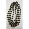 Satvik Gold Plated Black Beads Mala, 108 Beads for Neck Wearing