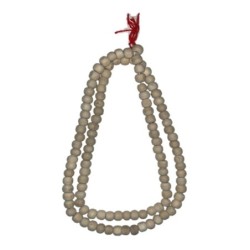 Satvik Wooden White Beads Mala, Holy Mala for Prayer, 108 Beads Sofri