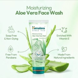 Himalaya Moisturizing Aloe Vera Face Wash - Enriched with Natural