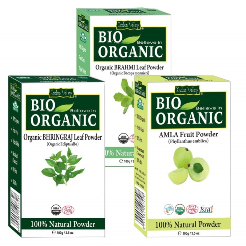 Indus Valley Bio Organic Combo Pack of Organic Brahmi Leaf Powder