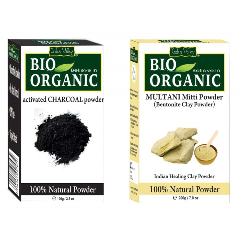 Indus Valley Bio Organic Combo Pack of Activated Charcoal Powder