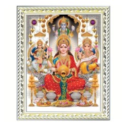 Satvik Goddess Maha Lakshmi, Ma Saraswati, Lord Ganesha & Lord Vishnu