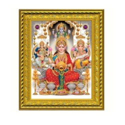 Satvik Goddess Maha Lakshmi, Ma Saraswati, Lord Ganesha & Lord Vishnu