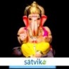 Satvik Eco Friendly Shadu Clay Ganesha Idol- (043), Made of Clay