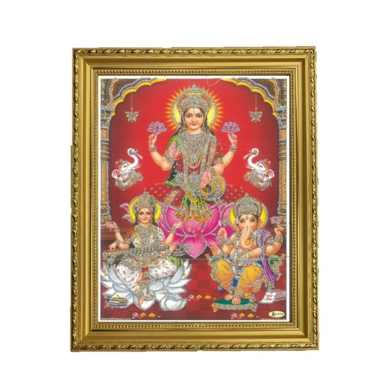 Satvik (New) Goddess Maha Lakshmi, Ma Saraswati and Lord Ganesha
